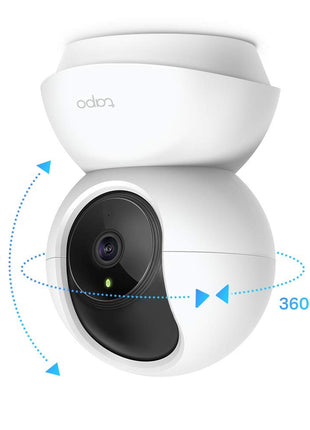 Tapo C200 360° 2MP 1080p Full HD Pan/Tilt Home Security Wi-Fi Smart Camera| Alexa Enabled| 2-Way Audio| Night Vision| Motion Detection| Sound and Light Alarm| Indoor CCTV White 