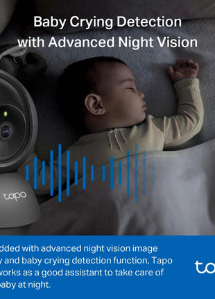 Tapo C201 360° 2MP 1080p Full HD Pan/Tilt Home Security Wi-Fi Smart Camera| Alexa Enabled| 2-Way Audio| Night Vision| Motion Detection| Sound and Light Alarm| Indoor CCTV Black 