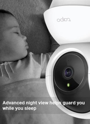 Tapo C210 360° 3MP Full HD 2304 X 1296P Video Pan/Tilt Smart Wi-Fi Security Camera | Alexa Enabled | 2-Way Audio| Night Vision| Motion Detection | Indoor CCTV White 