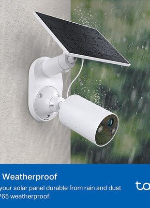 Tapo Solar Panel, Flexibly Installed and Angle Adjustment, High-Efficiency 45min Solar Charging for Full Day Usage, IP65 Weatherproof, Works with All Battery-Powered Cameras (Tapo A201) 