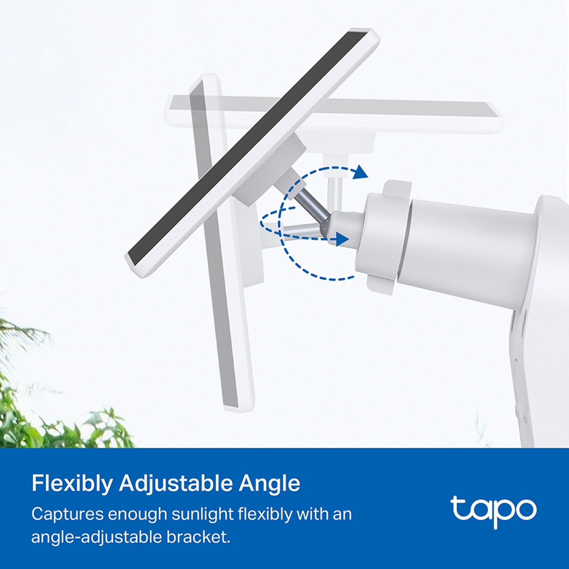 Tapo Solar Panel, Flexibly Installed and Angle Adjustment, High-Efficiency 45min Solar Charging for Full Day Usage, IP65 Weatherproof, Works with All Battery-Powered Cameras (Tapo A201) 