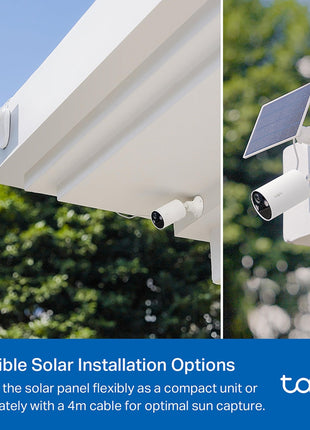 Tapo Solar Panel, Flexibly Installed and Angle Adjustment, High-Efficiency 45min Solar Charging for Full Day Usage, IP65 Weatherproof, Works with All Battery-Powered Cameras (Tapo A201) 