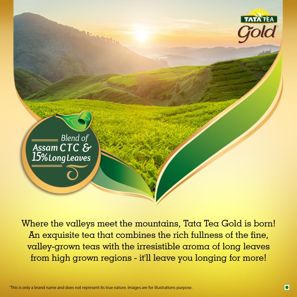 Tata Tea Gold | Assam teas with Gently Rolled Aromatic Long Leaves | Rich & Aromatic Chai | Black Tea | 500gram|Loose Leaves 