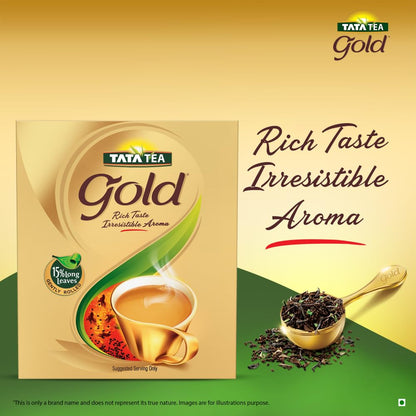 Tata Tea Gold | Assam teas with Gently Rolled Aromatic Long Leaves | Rich & Aromatic Chai | Black Tea | 500gram|Loose Leaves 