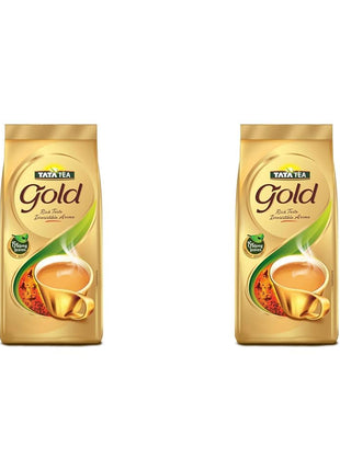 Tata Tea Gold | Premium Assam teas with Gently Rolled Aromatic Long Leaves | Rich & Aromatic Chai | Black Tea | 500g (Pack of 2) 