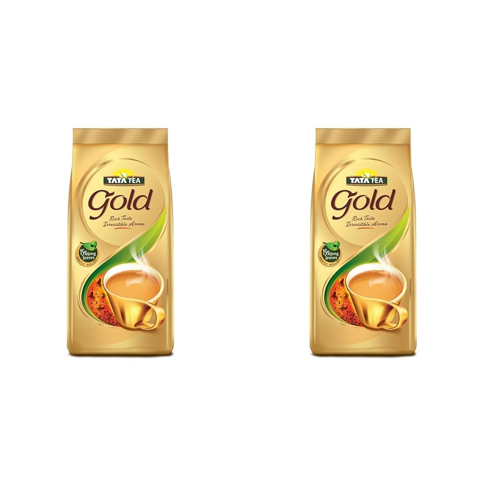 Tata Tea Gold | Premium Assam teas with Gently Rolled Aromatic Long Leaves | Rich & Aromatic Chai | Black Tea | 500g (Pack of 2) 