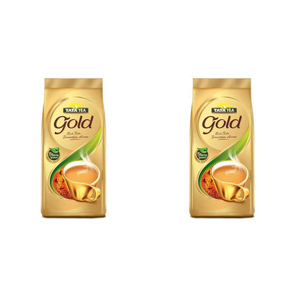 Tata Tea Gold | Premium Assam teas with Gently Rolled Aromatic Long Leaves | Rich & Aromatic Chai | Black Tea | 500g (Pack of 2) 
