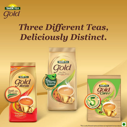 Tata Tea Gold | Premium Assam teas with Gently Rolled Aromatic Long Leaves | Rich & Aromatic Chai | Black Tea | 500g (Pack of 2) 