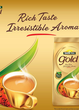 Tata Tea Gold | Premium Assam teas with Gently Rolled Aromatic Long Leaves | Rich & Aromatic Chai | Black Tea | 500g (Pack of 2) 