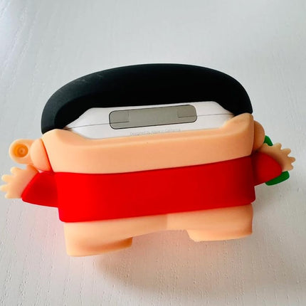 Techmount New Launch Compatible with Airpods Pro GEN-2 (2022) Case Cover Silicone Cartoon Character 3D Cover Wtih 360° Protection Airpods Pro 2 Cover Case (NOT for Any Other AIRPODS) (Rich Shinchan) 