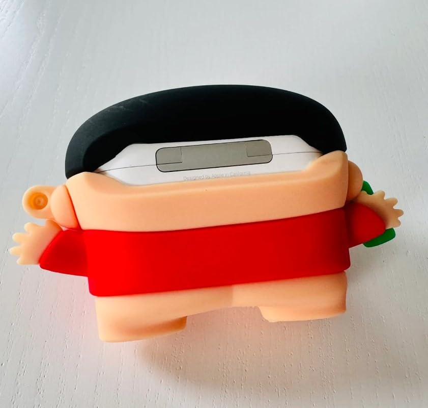 Techmount New Launch Compatible with Airpods Pro GEN-2 (2022) Case Cover Silicone Cartoon Character 3D Cover Wtih 360° Protection Airpods Pro 2 Cover Case (NOT for Any Other AIRPODS) (Rich Shinchan) 