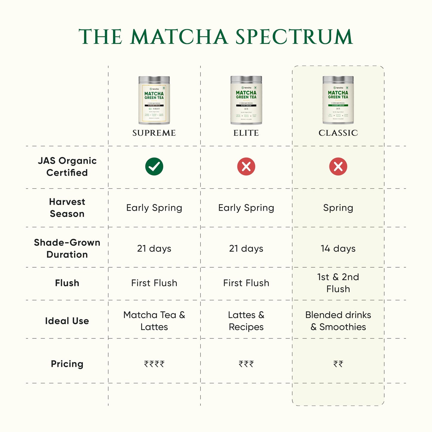 Tencha- Ceremonial Supreme Grade Matcha Tea | JAS Certified Organic | 100% Pure Supreme Grade | Japanese Matcha Green Tea Powder | Smooth and Sweet Flavour | Vegan | 50gms 