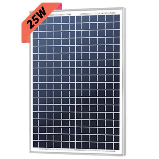 The Sun 25W-12V Solar Panel | Portable, Durable 25+ Years | Battery Charging (8Ah ~ 20Ah) | Guaranteed 25W Output (Upgrade over 20W Module | +5W More) 