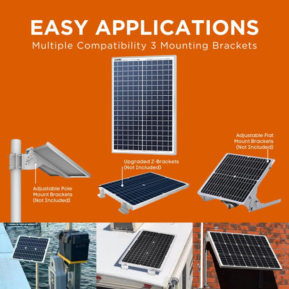 The Sun 25W-12V Solar Panel | Portable, Durable 25+ Years | Battery Charging (8Ah ~ 20Ah) | Guaranteed 25W Output (Upgrade over 20W Module | +5W More) 