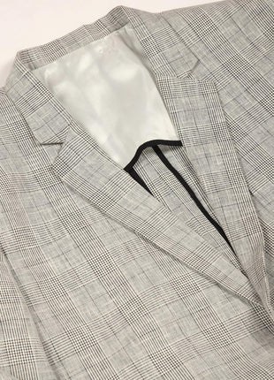 Thomas Scott Mens Cotton Linen Single Breasted Blazer (TSBLZ004_Black, XL) 