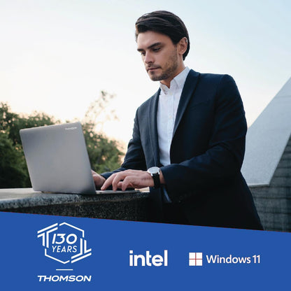 Thomson Neo 14.1 Inch In-N14C Windows 11, Intel Dual Core Processor & Window 11 Home Notebook (4 GB Ram DDR4/ 128 GB Emmc/Thin & Light Weight/Silver) 