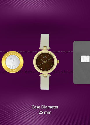 Titan Analog Brown Dial Women's Watch NM2574YL01/NN2574YL01/NP2574YL01 