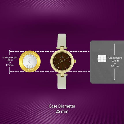 Titan Analog Brown Dial Women's Watch NM2574YL01/NN2574YL01/NP2574YL01 