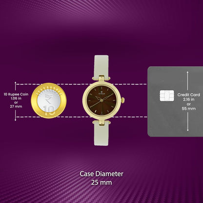 Titan Analog Brown Dial Women's Watch NM2574YL01/NN2574YL01/NP2574YL01 