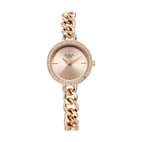 Titan Analog Rose Gold/Copper Dial Women's Watch-NS95288WM01/NT95288WM01 