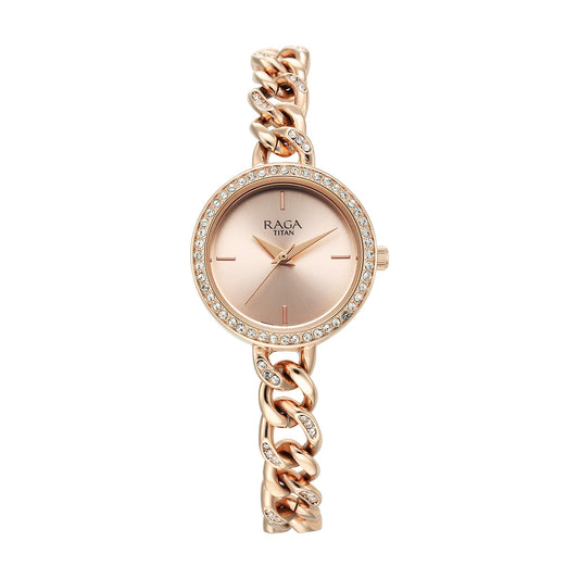 Titan Analog Rose Gold/Copper Dial Women's Watch-NS95288WM01/NT95288WM01 