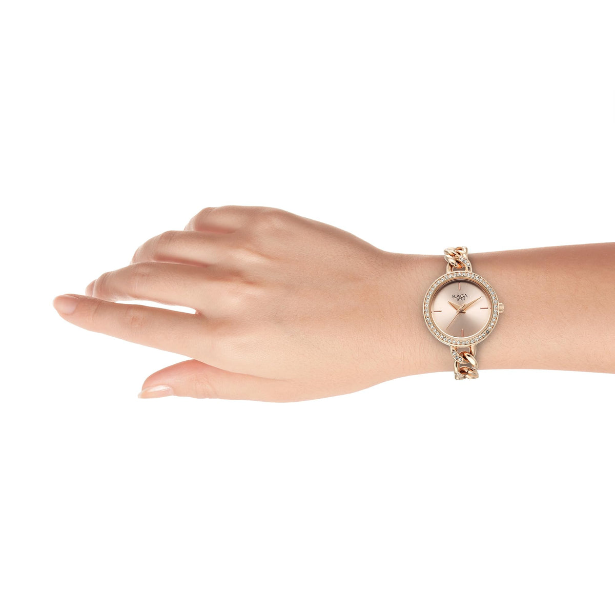 Titan Analog Rose Gold/Copper Dial Women's Watch-NS95288WM01/NT95288WM01 