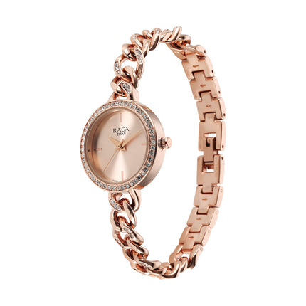 Titan Analog Rose Gold/Copper Dial Women's Watch-NS95288WM01/NT95288WM01 