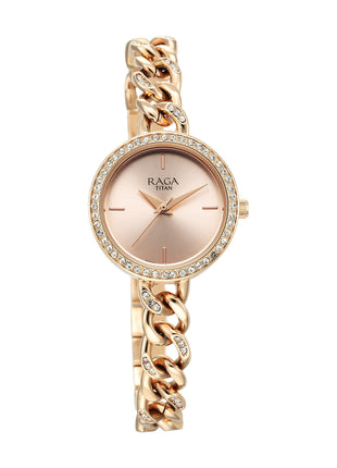 Titan Analog Rose Gold/Copper Dial Women's Watch-NS95288WM01/NT95288WM01 