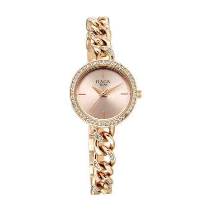 Titan Analog Rose Gold/Copper Dial Women's Watch-NS95288WM01/NT95288WM01 
