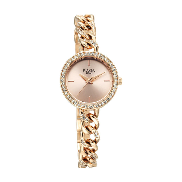Titan Analog Rose Gold/Copper Dial Women's Watch-NS95288WM01/NT95288WM01 