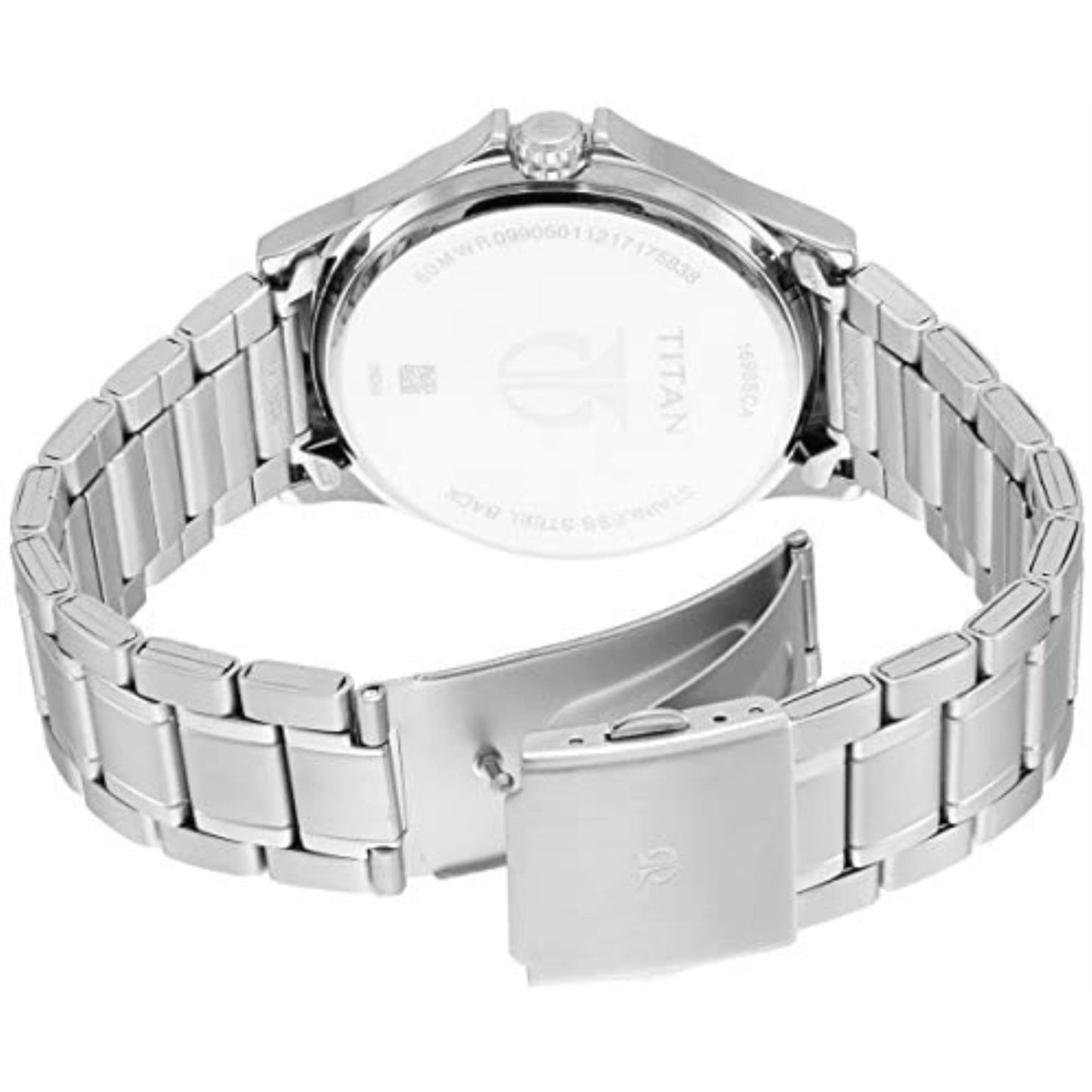 Titan Blue Dial Quartz Multifunction Stainless Steel Strap watch for Men-NS1698SM02 