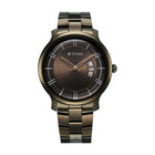 Titan Clasique Slim Quartz Analog with Date Green Dial Stainless Steel Strap Watch for Men/NT90170QM03 