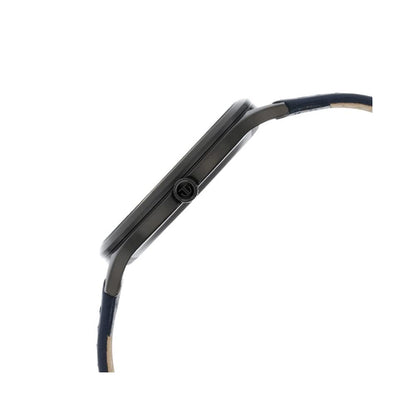 Titan Classique Slimline Blue Dial Analog with Date Leather Strap Watch for Men-NS90142NL01/NT90142NL01 