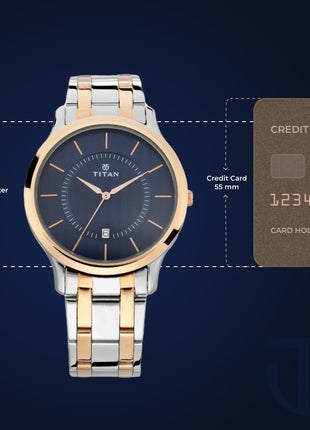 Titan Gents Karishma Analog Blue Dial Men's Watch NM1825KM01/NN1825KM01 