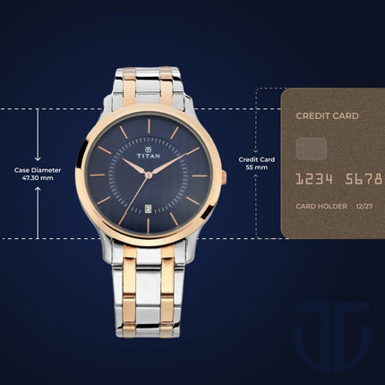 Titan Gents Karishma Analog Blue Dial Men's Watch NM1825KM01/NN1825KM01 