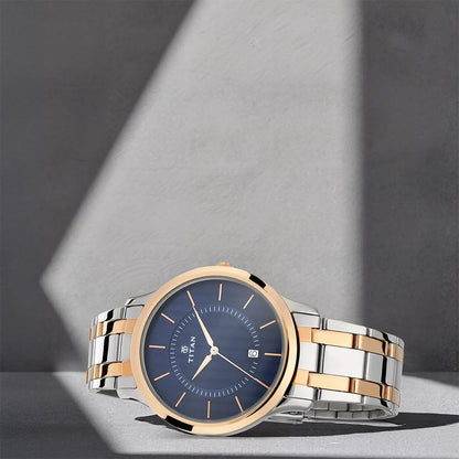 Titan Gents Karishma Analog Blue Dial Men's Watch NM1825KM01/NN1825KM01 