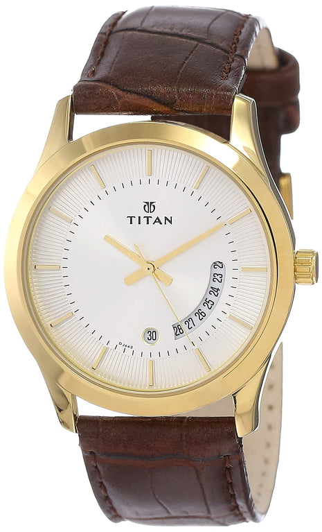 Titan Gents Karishma Analog Silver Dial Men's Watch NM1823YL01/NN1823YL01/NP1823YL01 