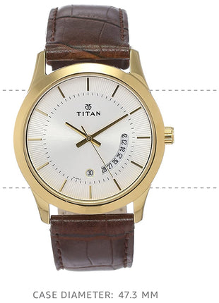 Titan Gents Karishma Analog Silver Dial Men's Watch NM1823YL01/NN1823YL01/NP1823YL01 