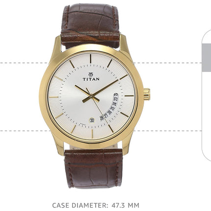 Titan Gents Karishma Analog Silver Dial Men's Watch NM1823YL01/NN1823YL01/NP1823YL01 