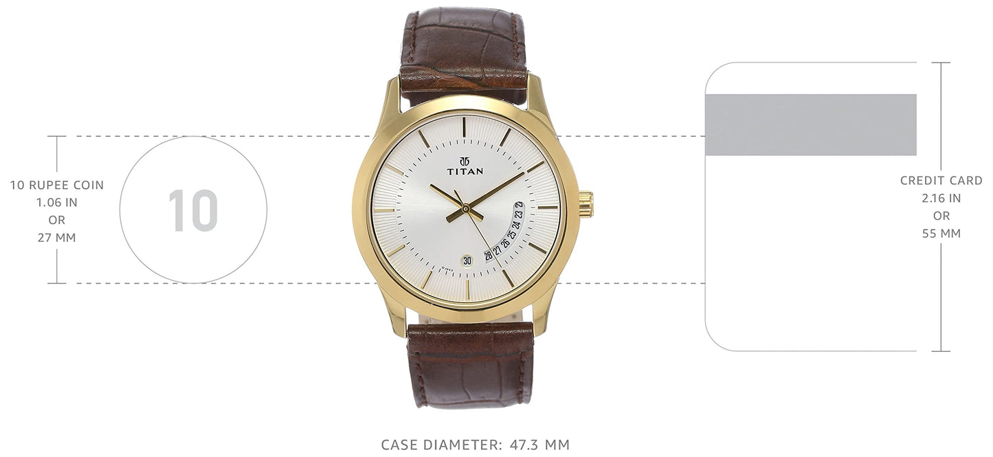Titan Gents Karishma Analog Silver Dial Men's Watch NM1823YL01/NN1823YL01/NP1823YL01 