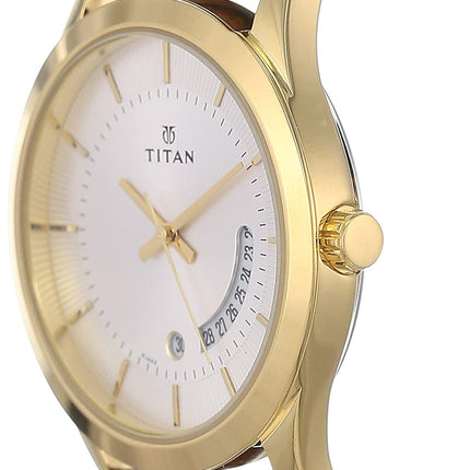Titan Gents Karishma Analog Silver Dial Men's Watch NM1823YL01/NN1823YL01/NP1823YL01 