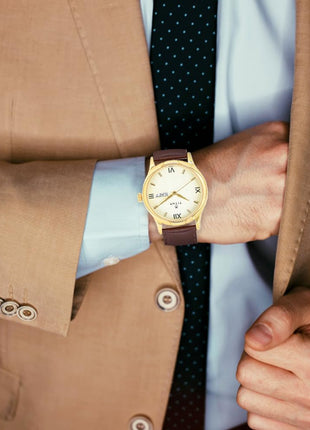 Titan Karishma Analog Champagne Dial Men's Watch NM1580YL05/NN1580YL05/NP1580YL05 