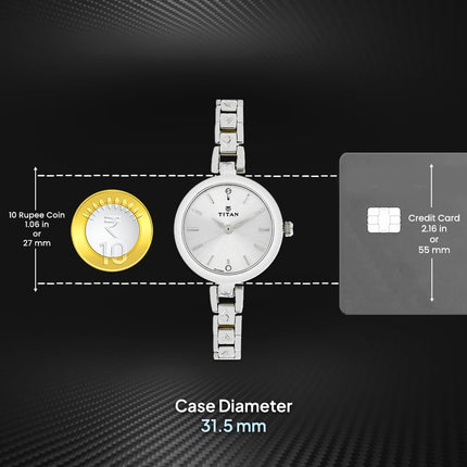 Titan Karishma Analog Silver Dial Women's Watch -NM2598SM01 / NL2598SM01 / NN2598SM01 