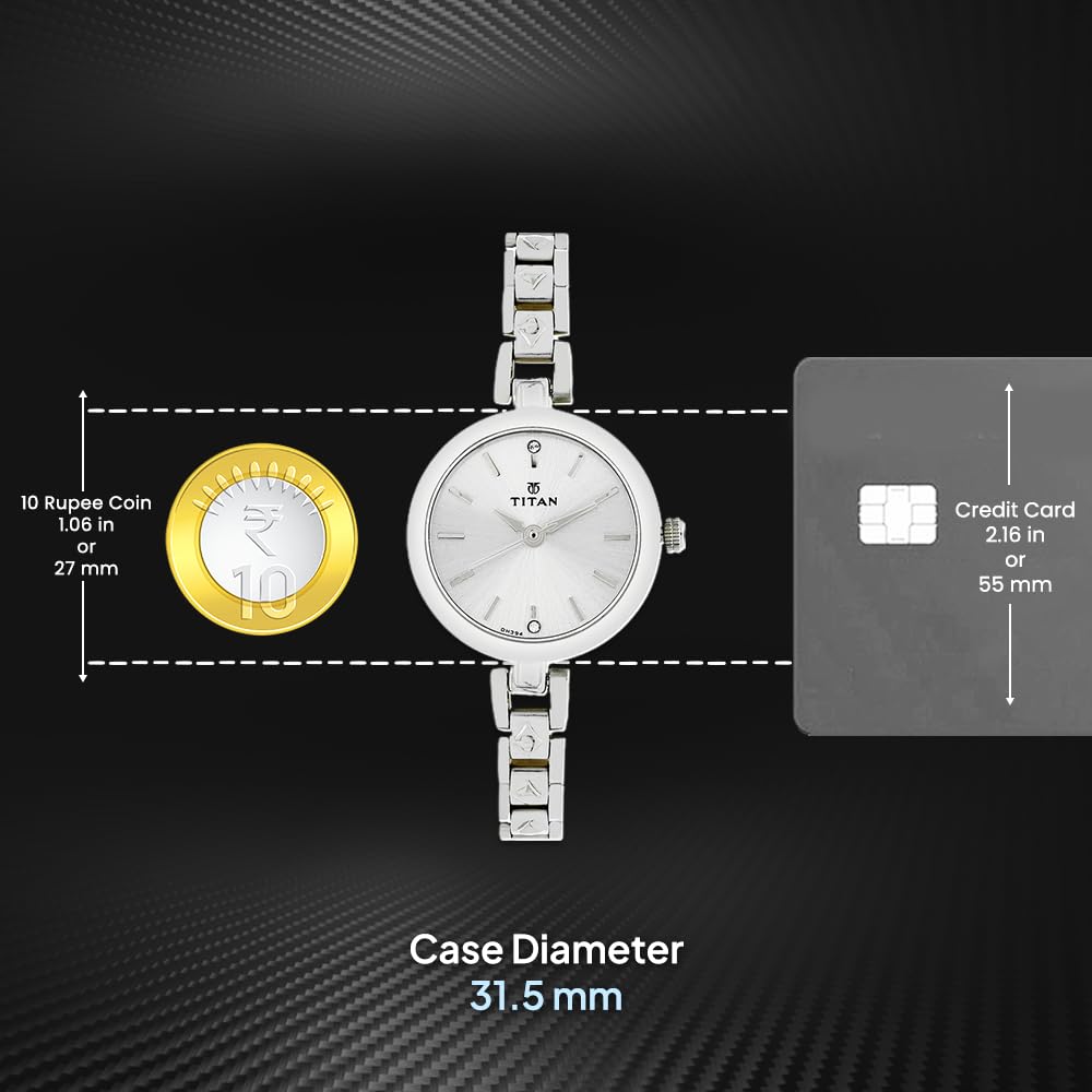 Titan Karishma Analog Silver Dial Women's Watch -NM2598SM01 / NL2598SM01 / NN2598SM01 