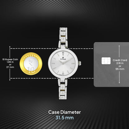 Titan Karishma Analog Silver Dial Women's Watch -NM2598SM01 / NL2598SM01 / NN2598SM01 