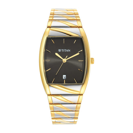 Titan Karishma Anthracite Dial Analog Stainless Steel Strap Watch for Men-NR9315BM03 