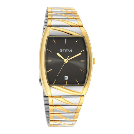 Titan Karishma Anthracite Dial Analog Stainless Steel Strap Watch for Men-NR9315BM03 