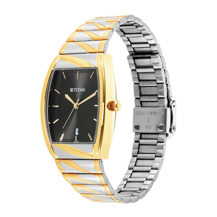 Titan Karishma Anthracite Dial Analog Stainless Steel Strap Watch for Men-NR9315BM03 