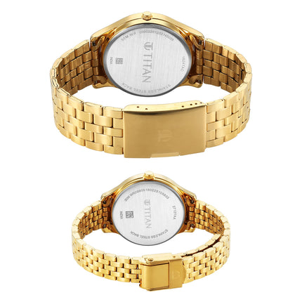 Titan Karishma Bandhan Black Dial Analog Stainless Steel Strap Watch for Couple-NS18242712YM02P 