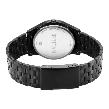 Titan Karishma Black Dial Stainless Steel Analog Watch for Men-NS1824NM01 